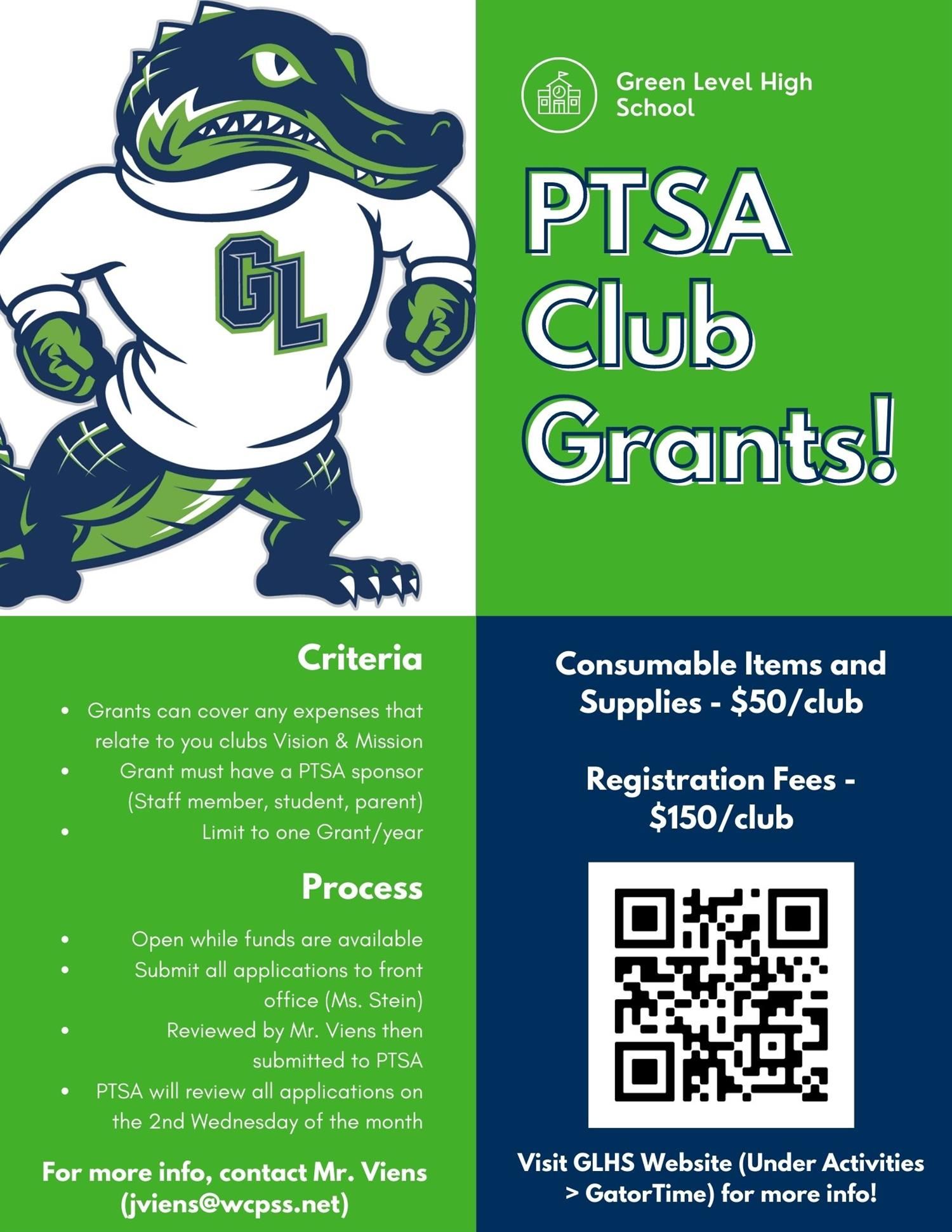PTSA Club Grant PTSA Club Grant